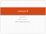 Lecture 5 - West Virginia University Department of Statistics