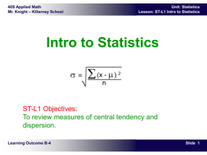 ST-L1 Intro to Statistics
