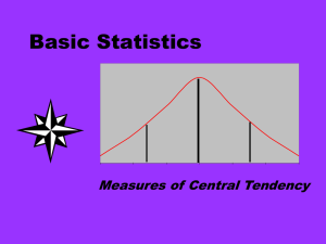 Measures of Central Tendency