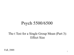 t Test for a Single Group Mean (Part 3), Effect Size