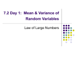 7.2 Day 1: Mean & Variance of Random Variables