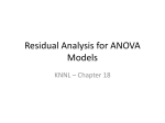 Residual Analysis for ANOVA Models