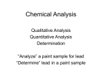 Chemical Analysis - Wake Forest University