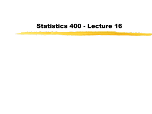 Statistics 400