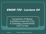 TM 720 Lecture 04: Comparison of Means, CIs, & OC Curves