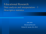 Data Analysis and Interpretation 1: Descriptive Statistics