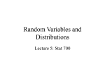 Random Variables and Distributions