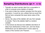 Probability and Statistical Distributions