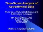 Time-Series Analysis of Astronomical Data
