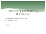 Describing Location in a Distribution - WHS Home