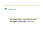 The t-test - University of South Florida