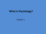 What is Psychology? - Tipp City Exempted Village Schools