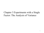 Chapter 3 Experiments with a Single Factor: The Analysis