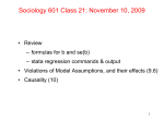 Lecture notes for 11/21/00 - University of Maryland
