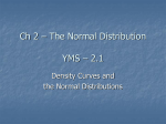 Ch 2 – The Normal Distribution YMS – 2.1
