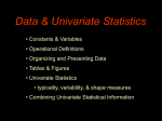 Data & Univariate Statistics
