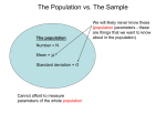 The Population vs. The Sample
