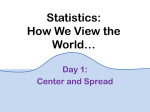 Statistics intro