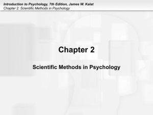 Introduction to Psychology, 7th Edition, James W. Kalat Chapter 2