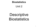 Descriptive Biostatistics