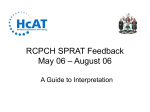 SPRAT Feedback May 06 – August 06