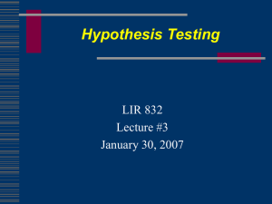 Hypothesis Testing: Example