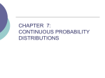 chapter 7 & 8 - continuous probability distributions