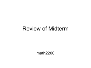 Review of Part I