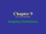 Chapter 18 Sampling distributions of means