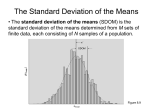 standard deviation of the means
