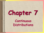 Chapter 7 Continuous Distributions