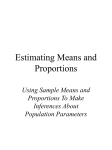 Estimating Means and Proportions