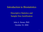 Descriptive Statistics and