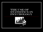 Chapter 2.3 the use of statistics in psychology