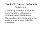 Chapter 8 Normal Probability Distribution