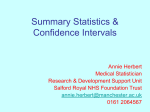 Summary Statistics and Confidence Intervals