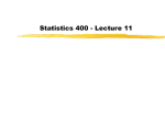 Lecture 11 - Statistics