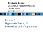 lecture 6 hypothesis tests II
