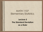 The Standard Deviation as a Ruler