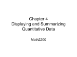 Chapter 4 Displaying and Summarizing Quantitative Data