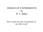 DESIGN OF EXPERIMENTS