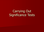 Test of Significance