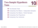 What is a Two-Sample Test - McGraw Hill Higher Education