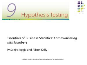 9.1 Introduction to Hypothesis Testing