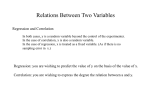 Relations Between Two Variables