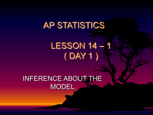 P. STATISTICS LESSON 14 – 1 ( DAY 1 )