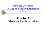 Chapter 7: Estimating Population Values