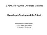 and T-tests