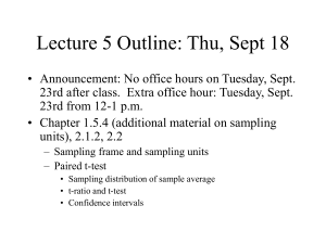 Thu Sep 18 - Wharton Statistics Department