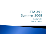 STA 291-021 Summer 2007